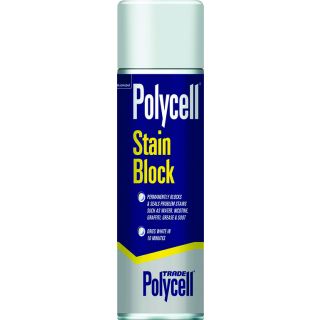 Polycell Trade Stain Block White Aerosol 500ml