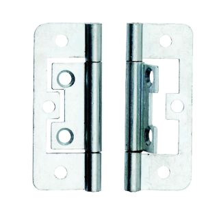 Dale Hardware Bright Zinc Plated Flush Hinge - Pack of 2