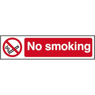 No Smoking - PVC Sign 200 x 50mm