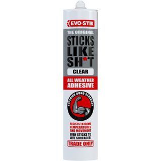Evo-Stik All Weather Sticks Like Sh*t Clear Adhesive 290ml