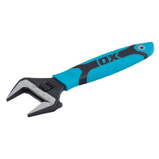 OX Pro Series Adjustable Wrench Extra Wide Jaw 200mm
