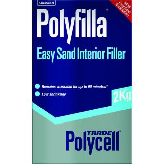 Polycell Trade Polyfilla Easy Sand Interior Filler 2Kg