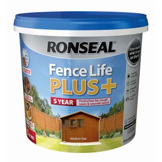 Ronseal Fence Life Plus+ Medium Oak 5L