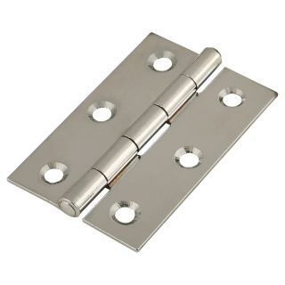Dale 1838 Bright Zinc Plated Fixed Pin Butt Hinges 76mm