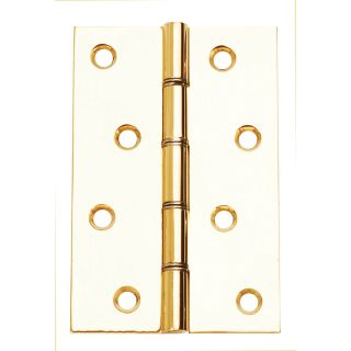 Dale Polished Brass Double Steel Washered Hinges 76x51mm