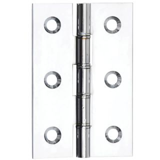 Dale Polished Chrome Plated Double Steel Washered Hinges 76x51mm