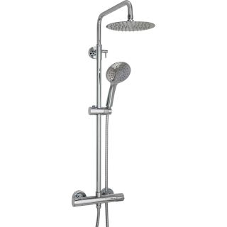 Highlife Spey Series 2 Thermo Shower Valve & Round Head with Fixed Rail Kit