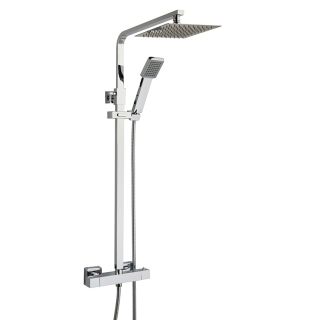 Highlife Orkney Series 2 Exposed Thermostatic Shower Valve & Square Head with Fixed Rail Kit