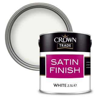 Crown Trade Satin White Paint 2.5L