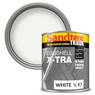 Sandtex Trade Eggshell X-tra White Paint 1L