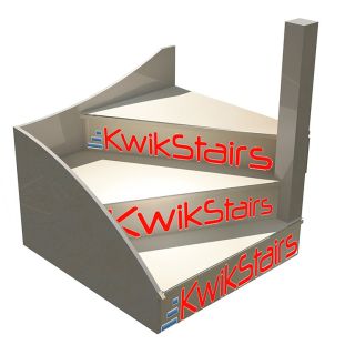 KwikStairs Unprimed Right Winder Kit