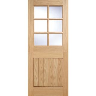 LPD Oak Cottage Stable Glazed Unfinished External Door 1981 x 762mm